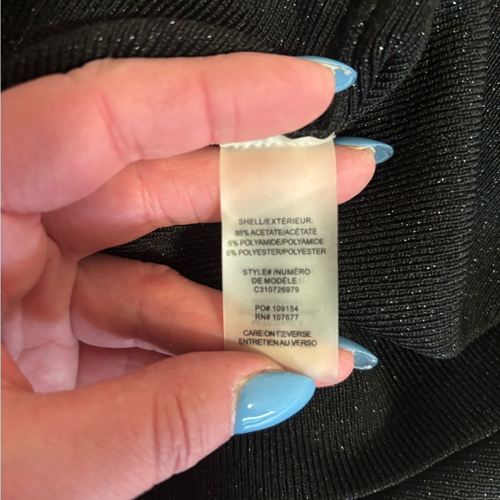 Alice + Olivia Stretch Crepe Bodycon Mini Dress BLK Sz 10 - Picture 4 of 8